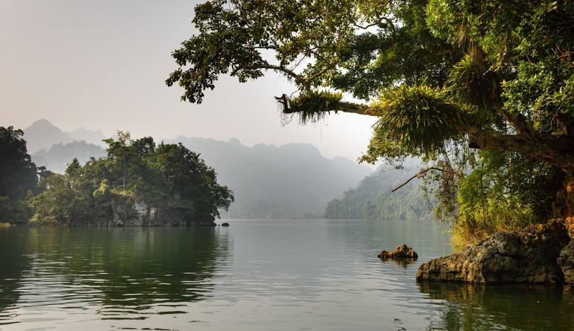 Bicycle Tour North Vietnam Thac Ba Lake, Ba Be National Park 4 Days